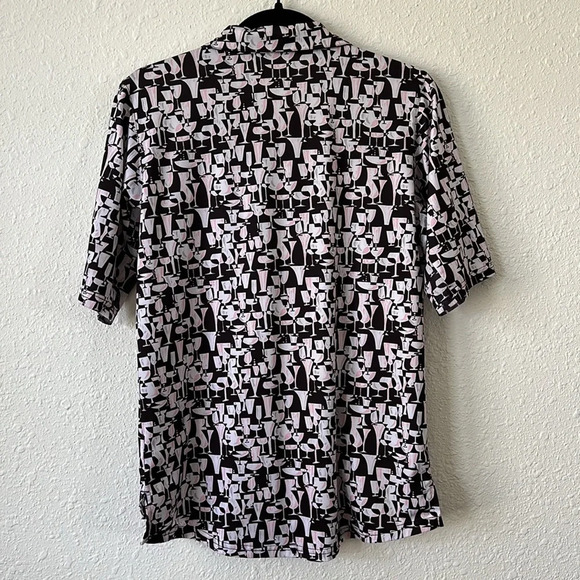 San Soleil SolCool Performance Quarter Zip Golf/Tennis Top Martini Print Size M - Picture 5 of 6